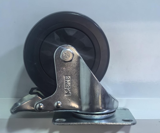 BMB WHEEL BLACK RUBBER BREAK  4" 100MM - CHINA