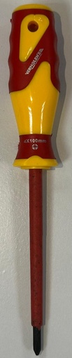 VERMOLEN'S INSULATED SCREW DRIVER RED/BLUE (-) 4MMX100MM