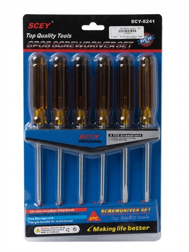 [SCY-8241] SCEY 6PCS SCREWDRIVER SET T10-T30 - SCY-8241