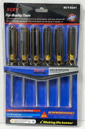 [SCY-8241] SCEY 6PCS SCREWDRIVER SET T10-T30 - SCY-8241