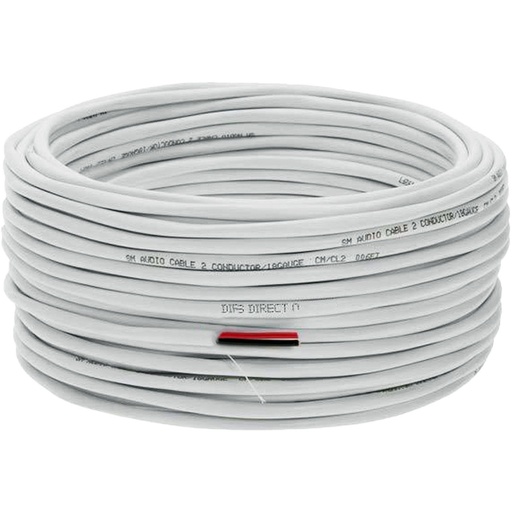 FMM PVC INSULATED SPEAKER WIRE 2X2.0MM 80Y - WHITE