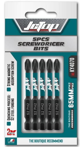 JCTOP 5PCS SCREWDRICER BIT 90MM PH2 NO.KY4090