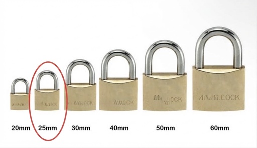 MAXCO BRASS PAD LOCK 25MM-CHINA/M1001