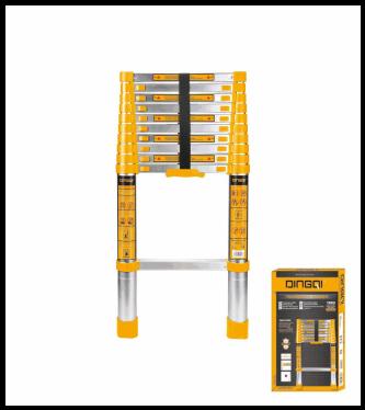[سلم من الألومنيوم] DINGQI TELESCOPIC LADDER ALUMINIUM 3.2MTR/150KG-CHINA/HF02003
