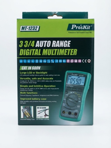 [MT-1232] PRO'SKIT DIGITAL MULTIMETER 3/34 CAT111 600V-CHINA