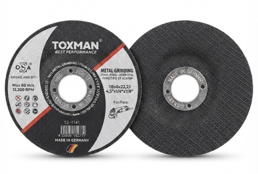 TOXMAN GRINDING DISC STEEL 4.5" 115X6.0X2.2.23MM - GERMANY