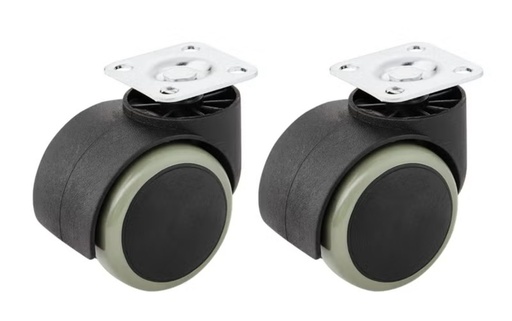 BMB BLACK SPLINI CASTERS 2PCS SWIVEL 2" - 6126-001